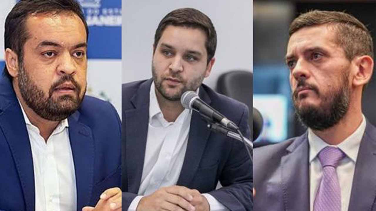Claudio Castro Thiago Pampolha e Rodrigo Bacellar