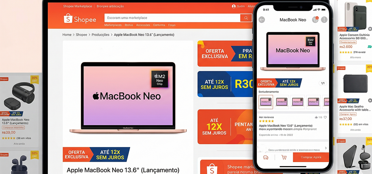 MacBook Neo chega a marketplaces no Brasil a partir de R$ 5.612
