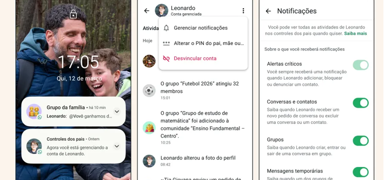 WhatsApp terá controle dos pais para menores de 13 anos